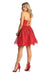 Quince Dama Dresses - Short Quinceanera Dresses in Color Red
