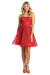 Quince Dama Dresses - Short Quinceanera Dresses in Color Red
