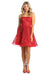Quince Dama Dresses - Short Quinceanera Dresses in Color Red