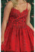 Quince Dama Dresses - Short Quinceanera Dresses in Color Red