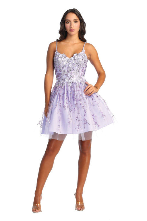 Quince Dama Dresses - Short Quinceanera Dresses in Color Lilac