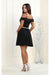 Quince Dama Dresses - Short Quinceanera Dresses in Color Black