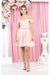 Quince Dama Dresses - Short Quinceanera Dresses in Color Blush