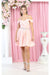 Quince Dama Dresses - Short Quinceanera Dresses in Color Blush
