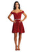Quince Dama Dresses - Short Quinceanera Dresses in Color Burgundy