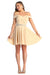 Quince Dama Dresses - Short Quinceanera Dresses in Color Champagne