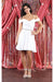 Quince Dama Dresses - Short Quinceanera Dresses in Color White