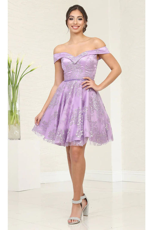 Quince Dama Dresses - Short Quinceanera Dresses in Color Lilac