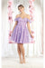 Quince Dama Dresses - Short Quinceanera Dresses in Color Lilac