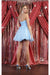 Quince Dama Dresses - Short Quinceanera Dresses in Color Baby Blue