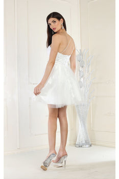 May Queen MQ1973 One Shoulder A-line Cocktail Dress