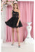 Quince Dama Dresses - Short Quinceanera Dresses in Color Black