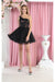 Quince Dama Dresses - Short Quinceanera Dresses in Color Black