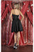 Quince Dama Dresses - Short Quinceanera Dresses in Color Black