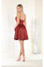Quince Dama Dresses - Short Quinceanera Dresses in Color Burgundy