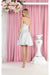 Quince Dama Dresses - Short Quinceanera Dresses in Color Silver