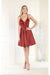 Quince Dama Dresses - Short Quinceanera Dresses in Color Burgundy