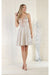 Quince Dama Dresses - Short Quinceanera Dresses in Color Champagne