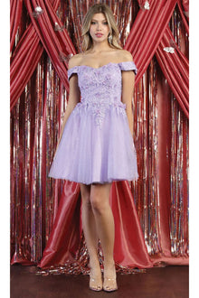 Quince Dama Dresses - Short Quinceanera Dresses in Color Lilac