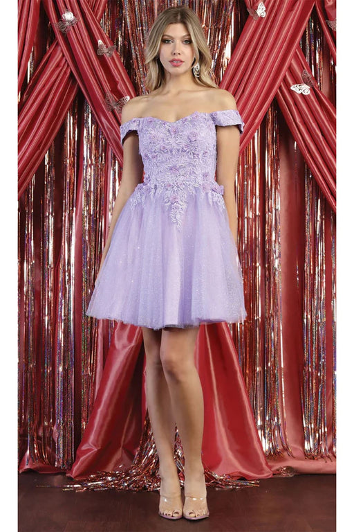 Quince Dama Dresses - Short Quinceanera Dresses in Color Lilac