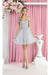 Quince Dama Dresses - Short Quinceanera Dresses in Color Silver