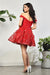 Quince Dama Dresses - Short Quinceanera Dresses in Color Red
