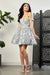 Quince Dama Dresses - Short Quinceanera Dresses in Color Silver