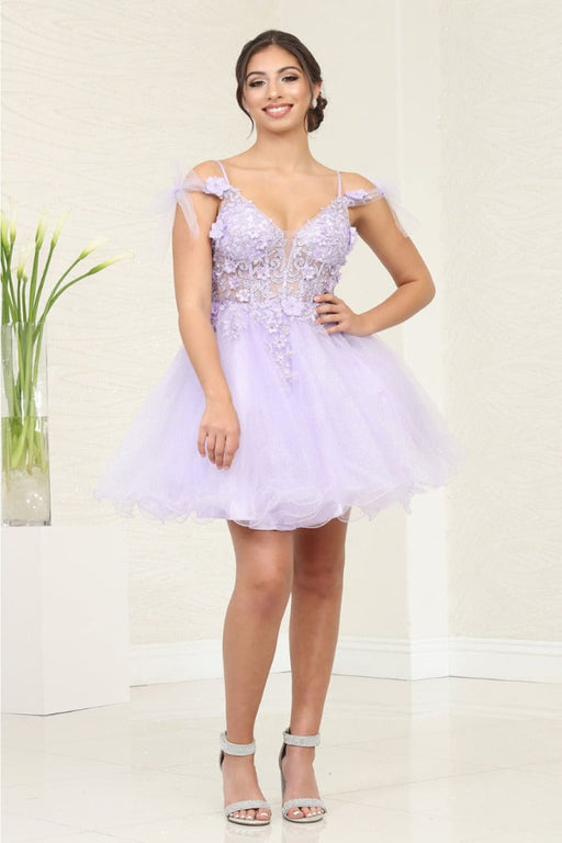 Quince Dama Dresses - Short Quinceanera Dresses in Color Lilac