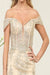 Quince Dama Dresses - Short Quinceanera Dresses in Color Champagne/Gold