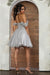 Quince Dama Dresses - Short Quinceanera Dresses in Color Silver