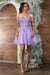 Quince Dama Dresses - Short Quinceanera Dresses in Color Lilac