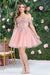 Quince Dama Dresses - Short Quinceanera Dresses in Color Rose Gold
