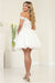 Quince Dama Dresses - Short Quinceanera Dresses in Color Ivory