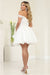 Quince Dama Dresses - Short Quinceanera Dresses in Color Ivory