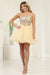 Quince Dama Dresses - Short Quinceanera Dresses in Color Champagne