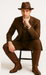 Mel-M158 Coffee Color - Light Brown - Mocha 2 Buttons Vested Suit Pant Classi Mel-M158 Suit
