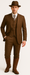 Mel-M158 Coffee Color - Light Brown - Mocha 2 Buttons Vested Suit Pant Classi Mel-M158 Suit