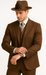 Mel-M158 Coffee Color - Light Brown - Mocha 2 Buttons Vested Suit Pant Classi Mel-M158 Suit