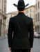 Men 2 Button Trim Cowboy in Black Cowboy Suit - Country Wedding Suits