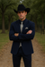 Men 2 Button Trim Cowboy in Navy Cowboy Suit - Country Wedding Suits
