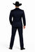 Men 2 Button Trim Cowboy in Navy Cowboy Suit - Country Wedding Suits