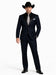 Men 2 Button Trim Cowboy in Navy Cowboy Suit - Country Wedding Suits