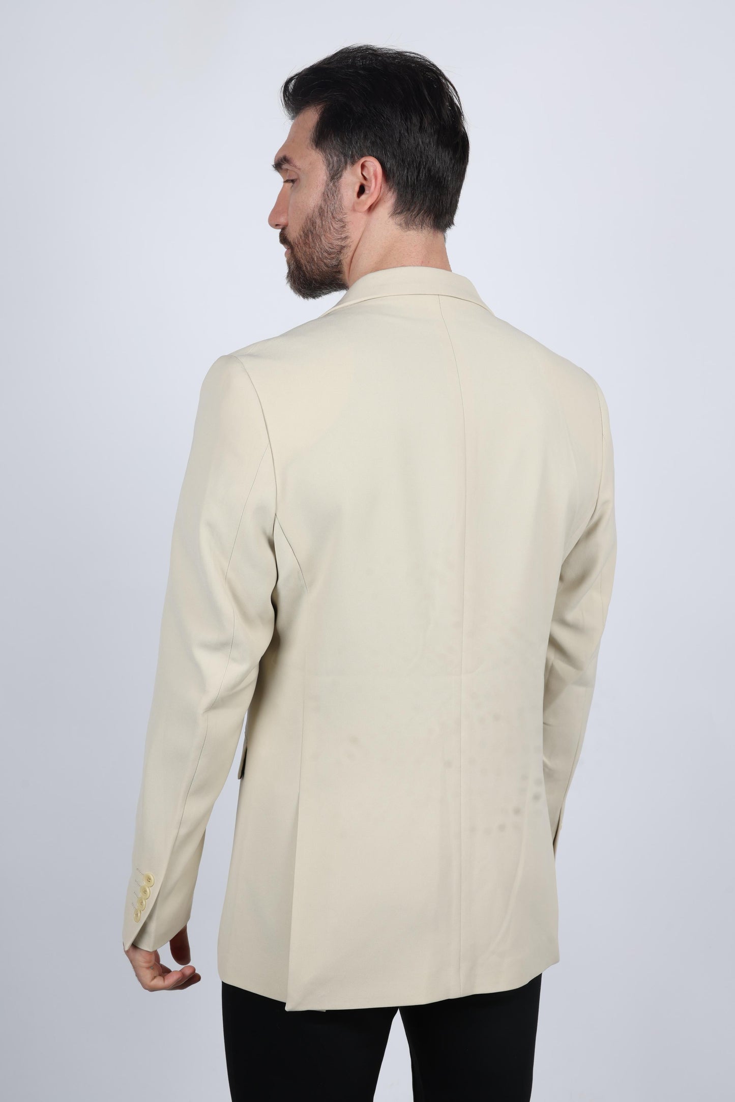 Men’s Beige Date Night Blazer – Tailored Modern Fit Stretch Jacket