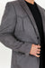Mens Charcoal Faux Suede Blazer Jacket – Double Button Smart Casual Sport Coat