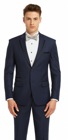 Men Dark Navy ~ Midnight blue Fashion Designer Wedding Groom Tuxedo Dinner Suit Coat Jacket Blazer Trouser