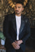 Men’s Black Sparkle Rhinestone Blazer – Slim Fit Double Button Coat