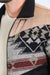 Men’s Tribal Aztec Quilted Jacket – Black & Beige Twill with Suede Touch