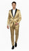 Men Gold Contrast Lapel Black Shawl Collar 2 Toned Dinner Jacket Blazer Fashion Tuxedo For Men