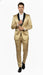 Men Gold Contrast Lapel Black Shawl Collar 2 Toned Dinner Jacket Blazer Fashion Tuxedo For Men