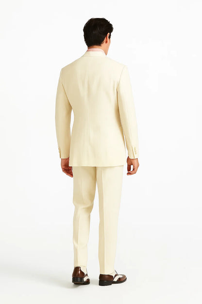 Men Ivory 2 Button Style Perfect For Wedding Jacket - Image 2